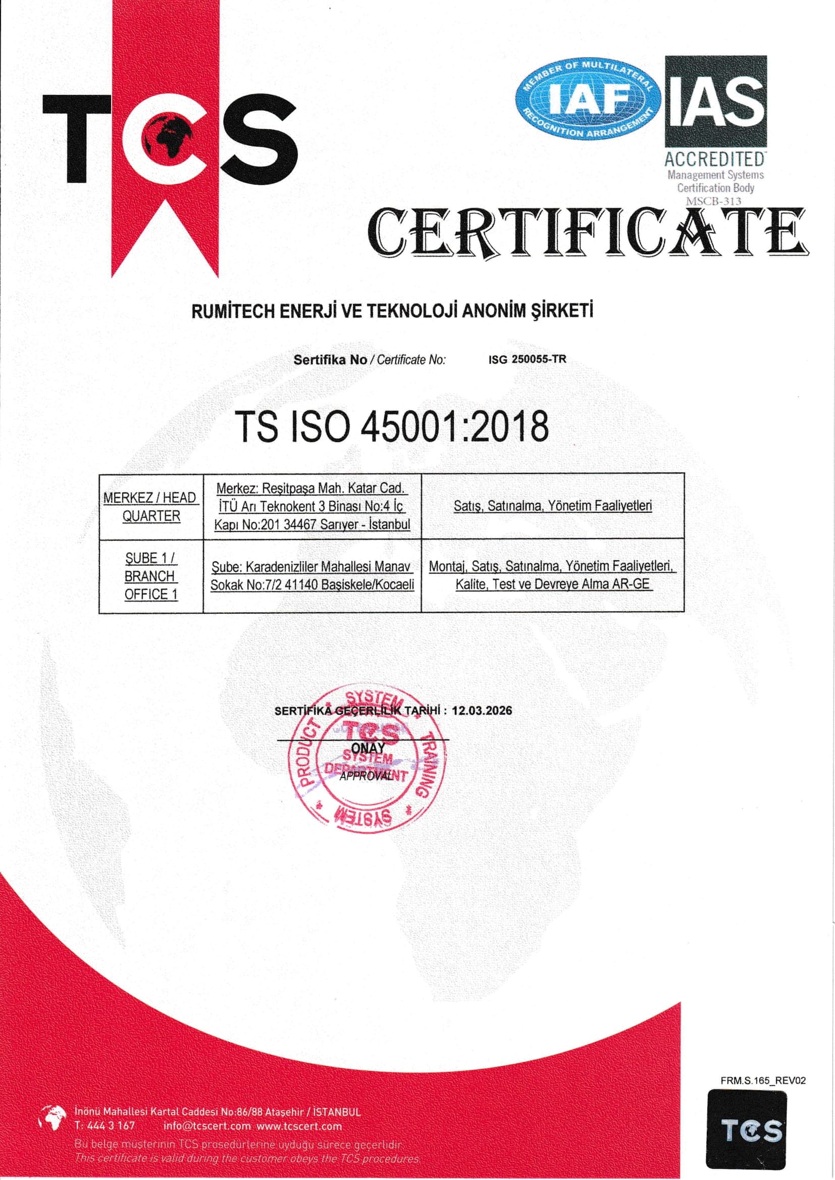 RUMİTECH 45001 1-1