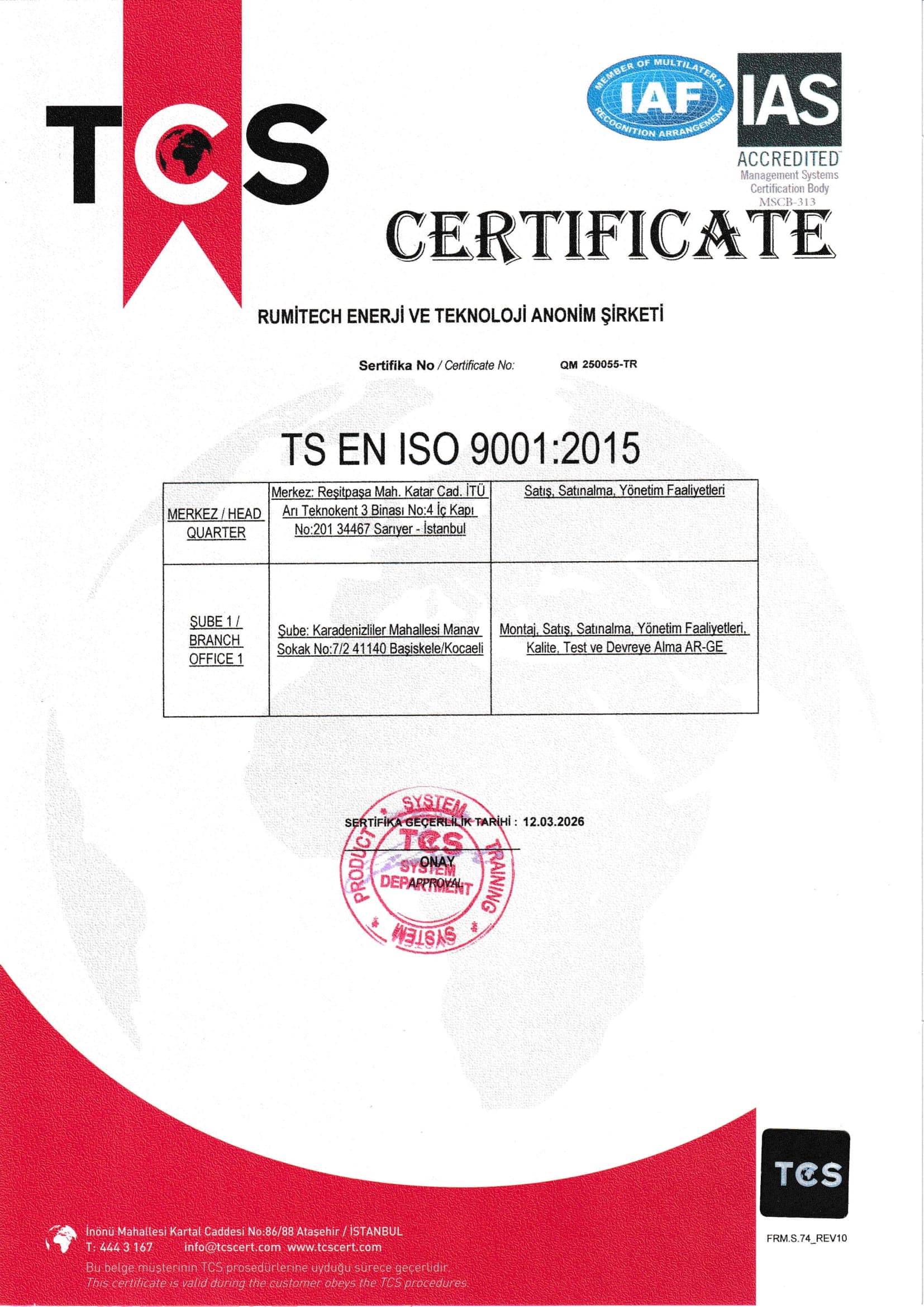 RUMİTECH 9001 1-1